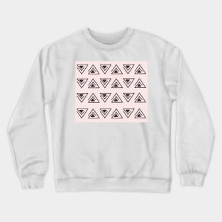 Blush abstract geo triangles Crewneck Sweatshirt